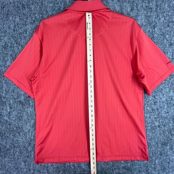 PING POLO‎ SHIRT MENS EXTRA LARGE ORANGE GOLFING COLLAR SHORT-SLEEVE PERFORMANCE - Picture 9 of 11